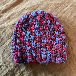 Eddie Bauer Red and Blue Knot Winter Hat